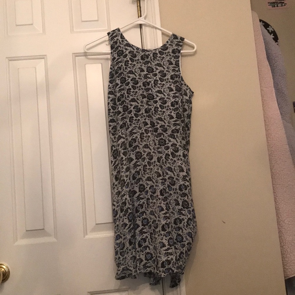 GAP White Dress with Blue and Black Flowers